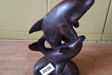 Afbeelding van Beeld Dolfijnen koppel H 24cm