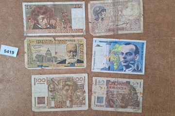 Afbeelding van Oude bankbiljetten Frankrijk
