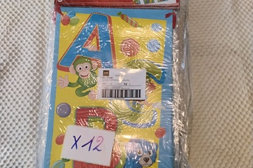 Afbeelding van 12x Wimpelkette letters/cijfers/dieren