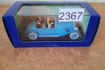 Afbeelding van Bij Kuifje in de auto modelauto Moulinsart