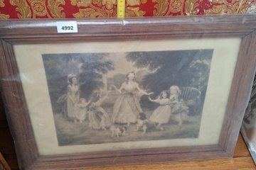 Afbeelding van Oud tafereel in kader