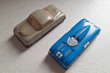 Afbeelding van Blikken Speelgoed auto's 2 stuks