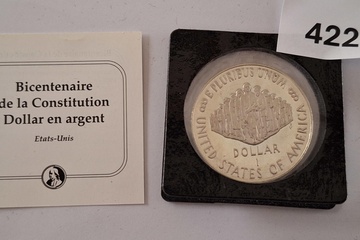 Afbeelding van Zilver munt One dollar met certificaat