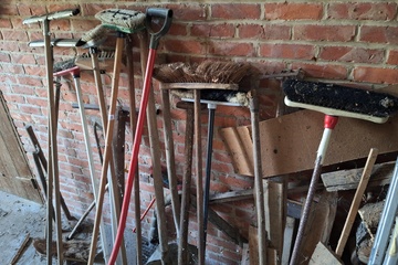 Afbeelding van Lot borstels, schoppen ed