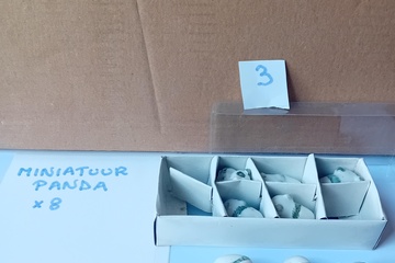Afbeelding van Miniatuur Panda's 8 stuks