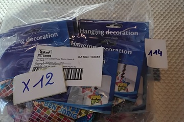 Afbeelding van 12x Hangdecoratie "Ik ben jarig"