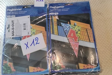 Afbeelding van 12x Vlaggenlijn cijfer 4