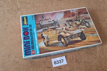 Afbeelding van Hasegawa, Kübelwagen & B.M.W. Side-Car (Mini Box Series No. 12) modelbouwset 1:72