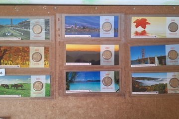 Afbeelding van Quarter dollars USA States mapjes