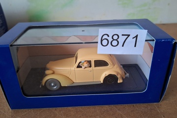 Afbeelding van Met Kuifje in de Auto Modelauto Moulinsart