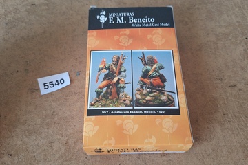 Afbeelding van Miniaturas F. M. Beneito White Metal Cast Model Arcabucero Español, México, 1520