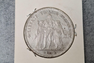 Afbeelding van Zilver Munt Hercule Frankrijk 5 Francs