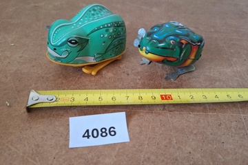 Afbeelding van Blikken opwindspeelgoed Kikkers