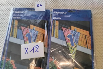 Afbeelding van 12x Vlaggenlijn cijfer 1