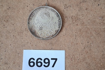 Afbeelding van Zilver Munt Olympische spelen 1972 10 Mark