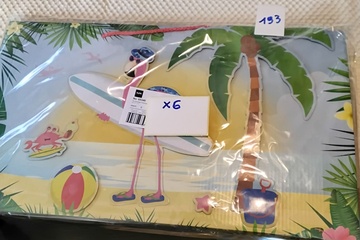 Afbeelding van 6x Flamingo decoratiebord