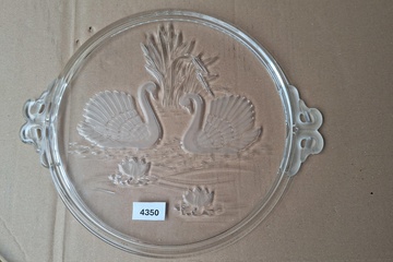 Afbeelding van Taartschaal met zwanen