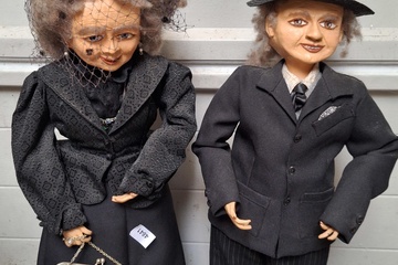 Afbeelding van Vintage poppen oud koppel