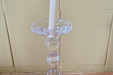 Afbeelding van Kandelaar in glas met kaars