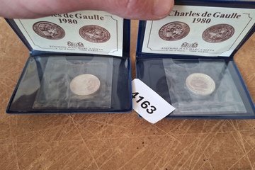 Afbeelding van Charles de Gaulle 1980 herdenkingsmunten 