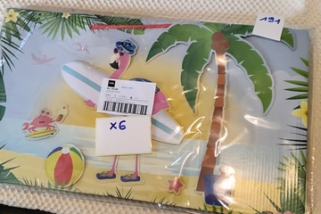 Afbeelding van 6x Flamingo decoratiebord
