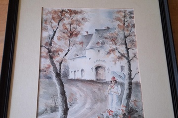 Afbeelding van Tekening inkader gesigneerd