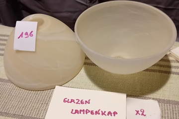 Afbeelding van Lampenkappen 2 stuks glas