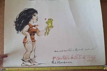 Afbeelding van Originele tekening/illustratie gesigneerd door René Hausman