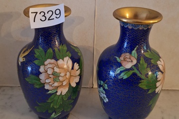 Afbeelding van Chineze vazen blauw 2 stuks