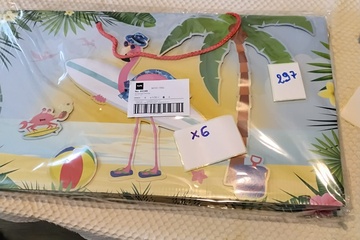 Afbeelding van 6x Flamingo decoratiebord