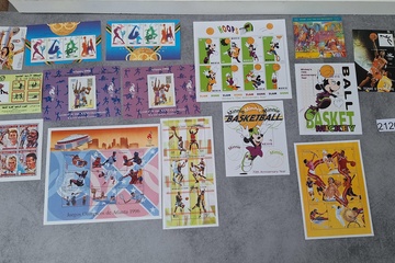 Afbeelding van Postzegelblokken thema Basketbal