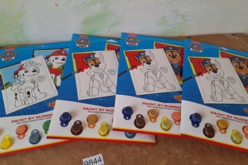Afbeelding van Paw patrol Paint by number 4 stuks