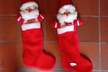 Afbeelding van kerstsokken kerstman  2 stuks