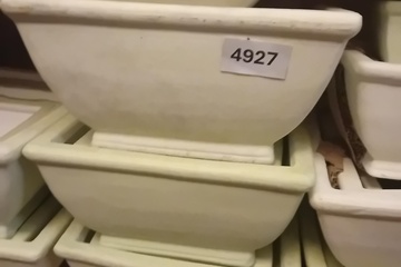 Afbeelding van lot Bloempottensets Wit steen