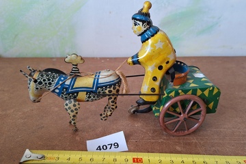 Afbeelding van Blikken speelgoed clown 