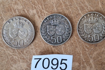 Afbeelding van Zilver Munten België 50 Fr Belgica