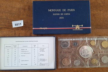 Afbeelding van Monnaie de Paris Fleurs de Coins 1974 set
