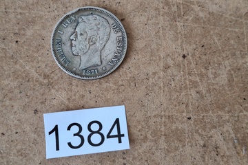 Afbeelding van Zilver Munt 5 Pesetas