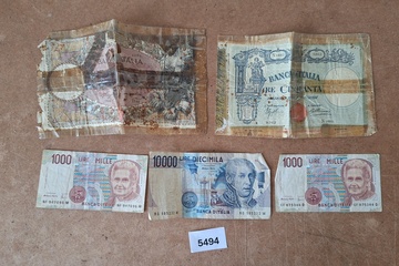 Afbeelding van oude Biljetten Italië