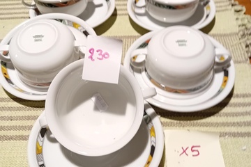Afbeelding van Koffietassen metbord 5 sets