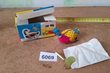 Afbeelding van Zwemmende eend ("Swimming Duck", opwindbaar, met doos) - Blikken speelgoed