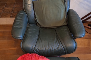Afbeelding van relaxfauteuil met voetenbank