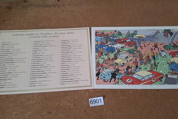 Afbeelding van les Aventures de Tintin Poster en certificaat