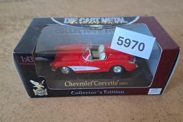Afbeelding van Road Signature Collector's Edition, 1957 Chevrolet Corvette Red & White, 1:43