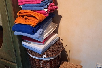 Afbeelding van Wasmand & opbergmand met handdoeken