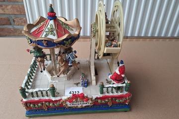 Afbeelding van Opwindbare kerst carroussel 