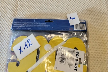 Afbeelding van 12x Papieren slinger geel cijfer 30