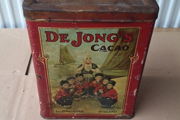 Afbeelding van De Jong's Cacao doos