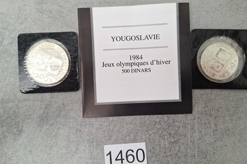 Afbeelding van Olympische spelen zilver Munten 250 & 500 Dinar