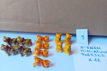 Afbeelding van Miniatuur Poesjes steen 12 stuks